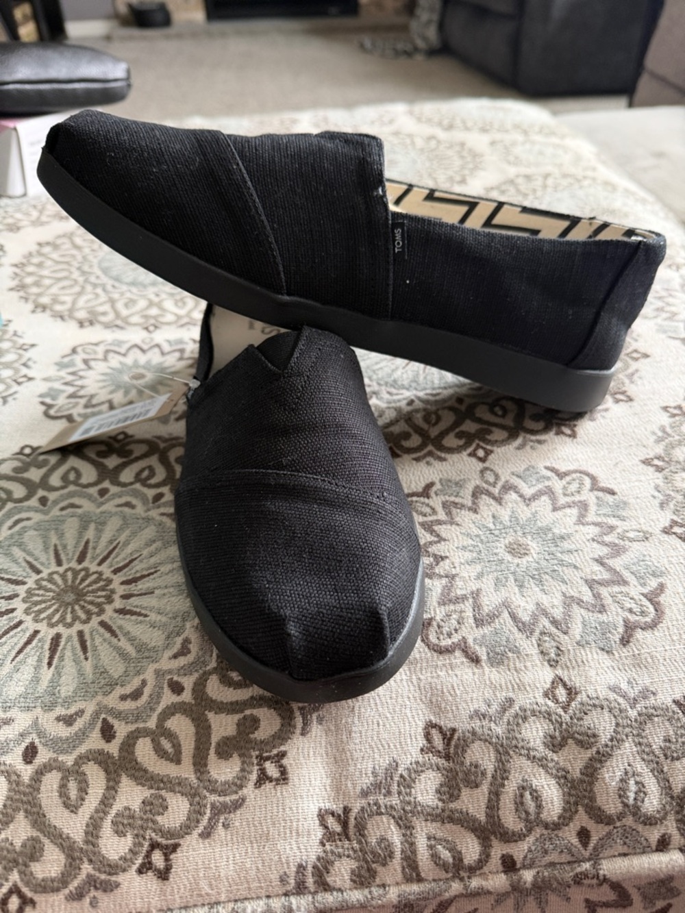TOMS Alpargata Plus Heritage Canvas Slip-On - Black/Black